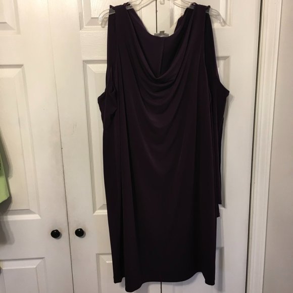 Dress Barn Plum One Piece Dress & Jacket - Picture 6 of 8